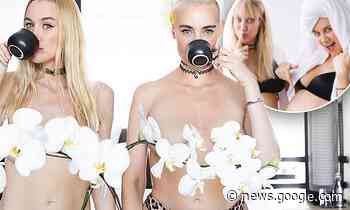 DJ twins Miriam and Olivia Nervo go topless in a risque photo - Daily Mail