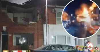 Dramatic moment Goole house explodes as man arrested by police