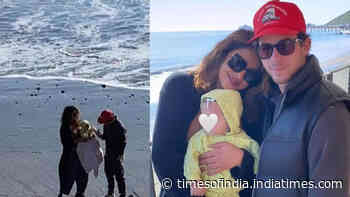 Priyanka Chopra & Nick Jonas enjoy a beach day with daughter Malti Marie