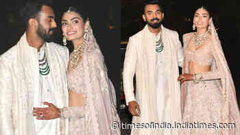 Athiya Shetty and KL Rahul walk hand-in-hand as the make first public appearance post marriage