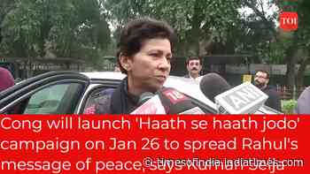 Kumari Selja says Congress to launch 'Haath se Haath Jodo' campaign on January 26
