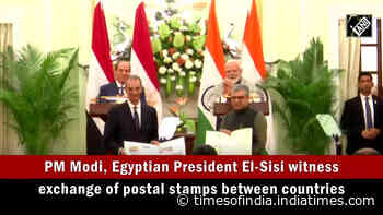 PM Modi, Egyptian President El-Sisi witness exchange of postal stamps between countries