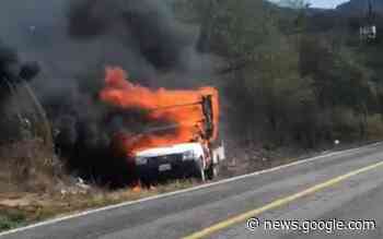 Se incendia camioneta que transportaba golosinas en Rosario - El Sol de Mazatlán