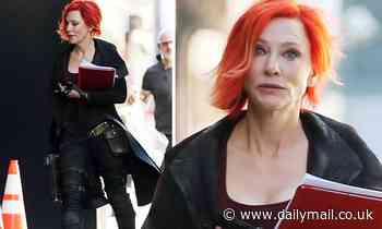 Cate Blanchett rocks neon orange hair as she shoots film adaptation of Borderlands video game