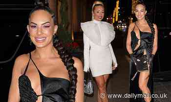 Amanza Smith and Mary Fitzgerald rock black and white dresses for Chelsea Lazkani's 30th birthday