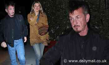 Sean Penn is spotted on a dinner date with Tarka Russell after hanging out with ex-wife Robin Wright
