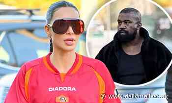 Kim Kardashian and Kanye West keep distance as he brings new 'wife' Bianca Censori to kids' game