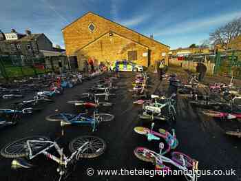 Police help give away free bikes in Great Horton, Bradford