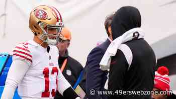 49ers QB Brock Purdy, dealing with elbow injury, leaves and re-enters NFC title game