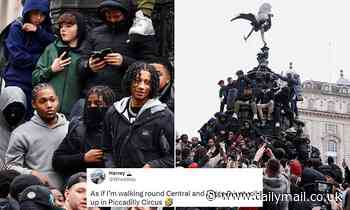 Shocked fans swarm rapper Digga D as he films new music video in London's Piccadilly Circus [Video]