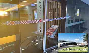 Dubbo Airport crash: Two cars crash through airport terminal doors in alleged robbery