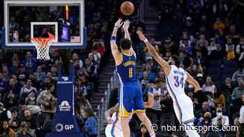 Watch Klay Thompson knock down 12 3-pointers, lift Warriors to win without Curry