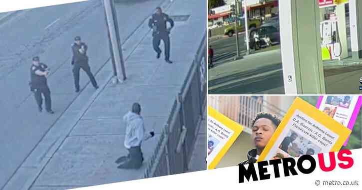Double amputee stabbed man before being shot dead by cops, new video shows