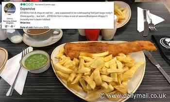 A fish and chips shop hit back at a customer who claimed he felt 'robbed' after spending £17.50