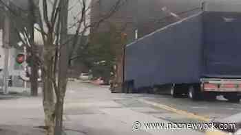 VIDEO: Freight Train Shreds Truck Stuck on Tracks at Problematic NY Railroad Crossing