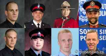 8 police officers killed on the job across Canada in the past 6 months