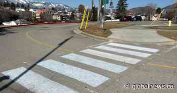 Rainbow crosswalk vandalized at a South Okanagan elementary school