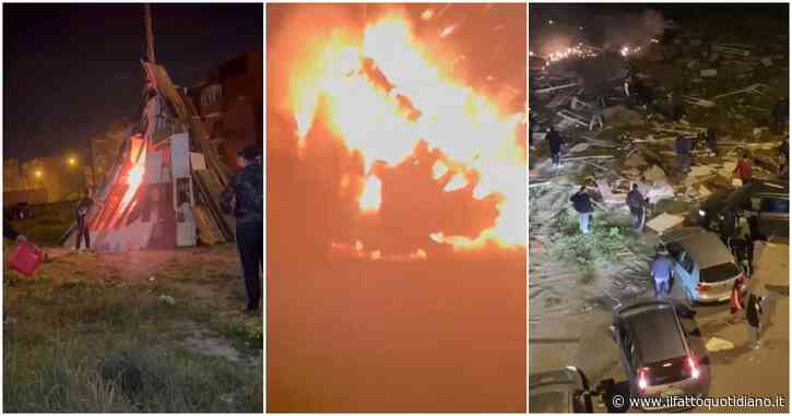 Taranto, esplode una catasta di legno durante festeggiamenti di San Giuseppe: diversi feriti, anche bambini – Video