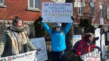 Facing eviction from crumbling Montreal building, community groups rally for Quebec's support