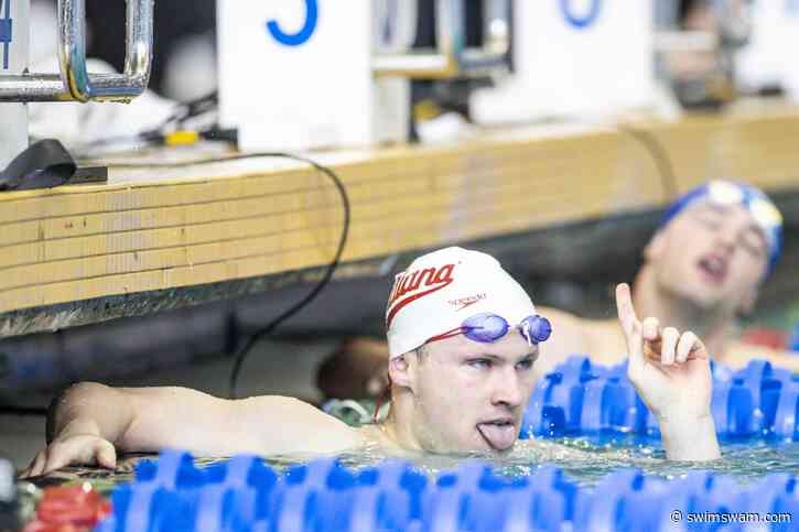 2023 M. NCAA Previews: Brendan Burns Fending Off A Flying Jett In The 200 Fly