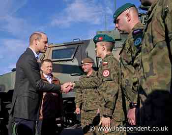 Russia-Ukraine war – live: Prince William makes surprise trip to Poland base near border