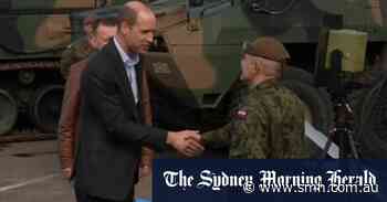 Prince William meets soldiers in Poland