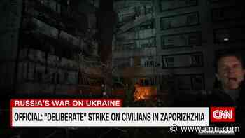 Destruction after Russia launches daytime strikes in Zaporizhzhia