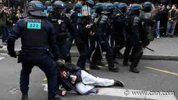 Huge French pension reform protests give way to fiery overnight clashes