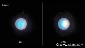 Uranus grows a smoggy cap while Jupiter's Red Spot keeps shrinking, Hubble telescope reveals (photos)