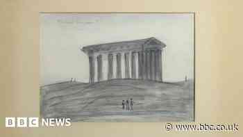 Lowry black and white Penshaw Monument sketch sold for £18,500