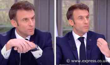 Macron caught trying to remove £2k watch in live TV interview as pension protests rage