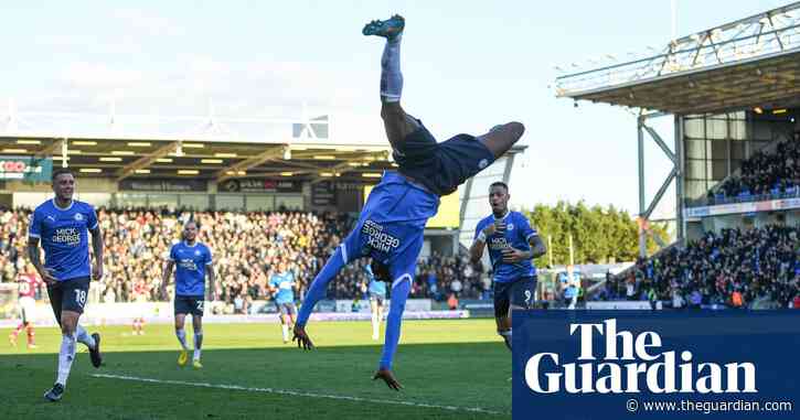 Football League roundup: Peterborough close on playoffs with win over Derby
