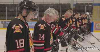 Greater Victoria firefighters hold first annual fundraiser hockey game in memory of two firefighters
