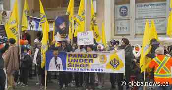 Hundreds protest outside Indian Consulate in Vancouver held by Sikh community, supporters