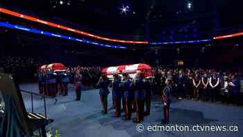 Slain Edmonton officers Jordan and Ryan remembered at procession, regimental funeral