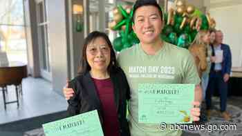WATCH:  Mom and son celebrate matching residency programs together
