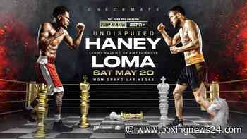 Devin Haney defends against Vasily Lomachenko on May 20 live on ESPN PPV at $59.99