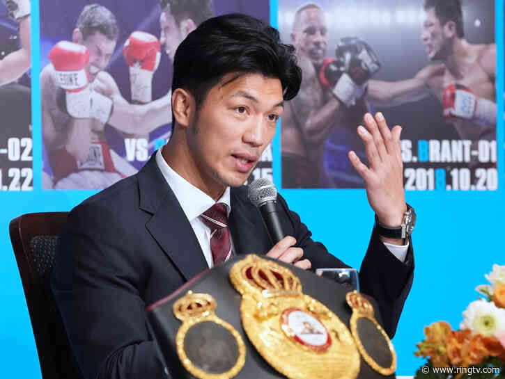 Ryota Murata officially announces his retirement at a ceremony in Tokyo
