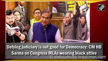 Defying judiciary is not good for Democracy: CM HB Sarma on Congress MLAs wearing black attire