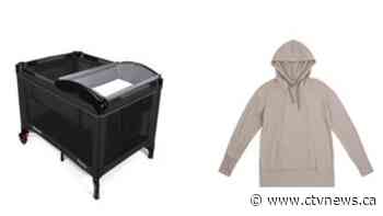 Recalled in Canada: Change tables over entrapment hazard, hoodies due to risk of choking
