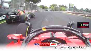 Verstappen and Sainz almost collide!