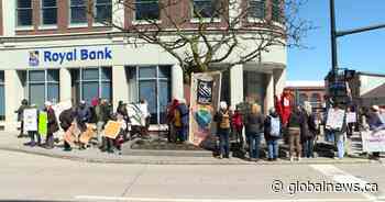 Climate activists rally against RBC in Kingston, Ont.