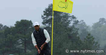 At a Soggy Augusta National, Tiger Woods Barely Treads Water