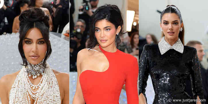 Kim Kardashian, Kylie & Kendall Jenner Hit the Met Gala 2023 Carpet