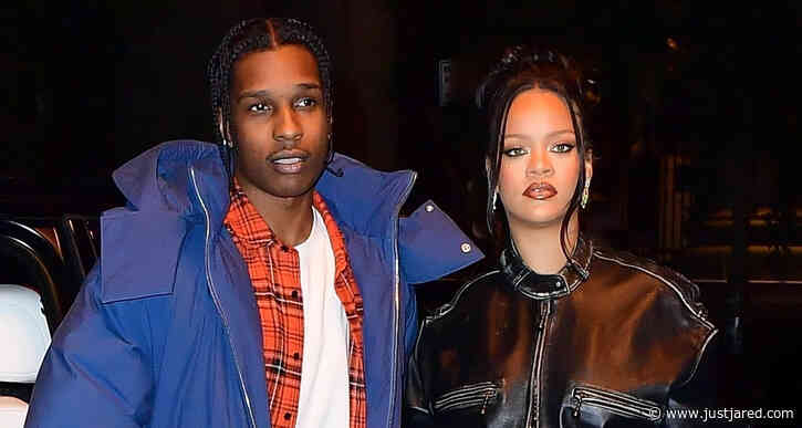 Pregnant Rihanna Wears Full Leather Look on Date Night with A$AP Rocky
