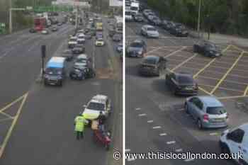 Bus and car crash causes A406 North Circular congestion - Brent news ...