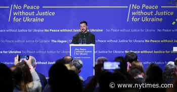 In The Hague, Zelensky Renews Call to Prosecute Russian War Crimes