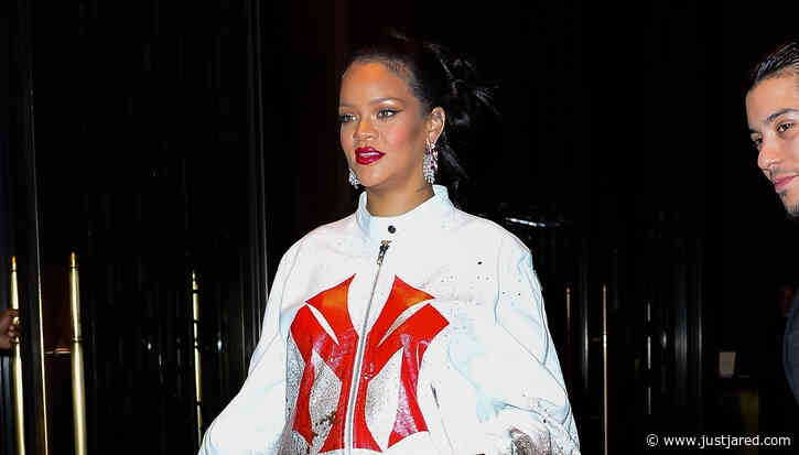 Rihanna Represents the New York Yankees at Dinner in NYC
