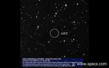 JUICE Jupiter probe spotted 1 million miles from Earth (video, image)
