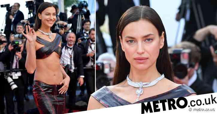 Irina Shayk wears itty bitty leather top to Cannes film premiere and it’s the coolest look of the festival so far